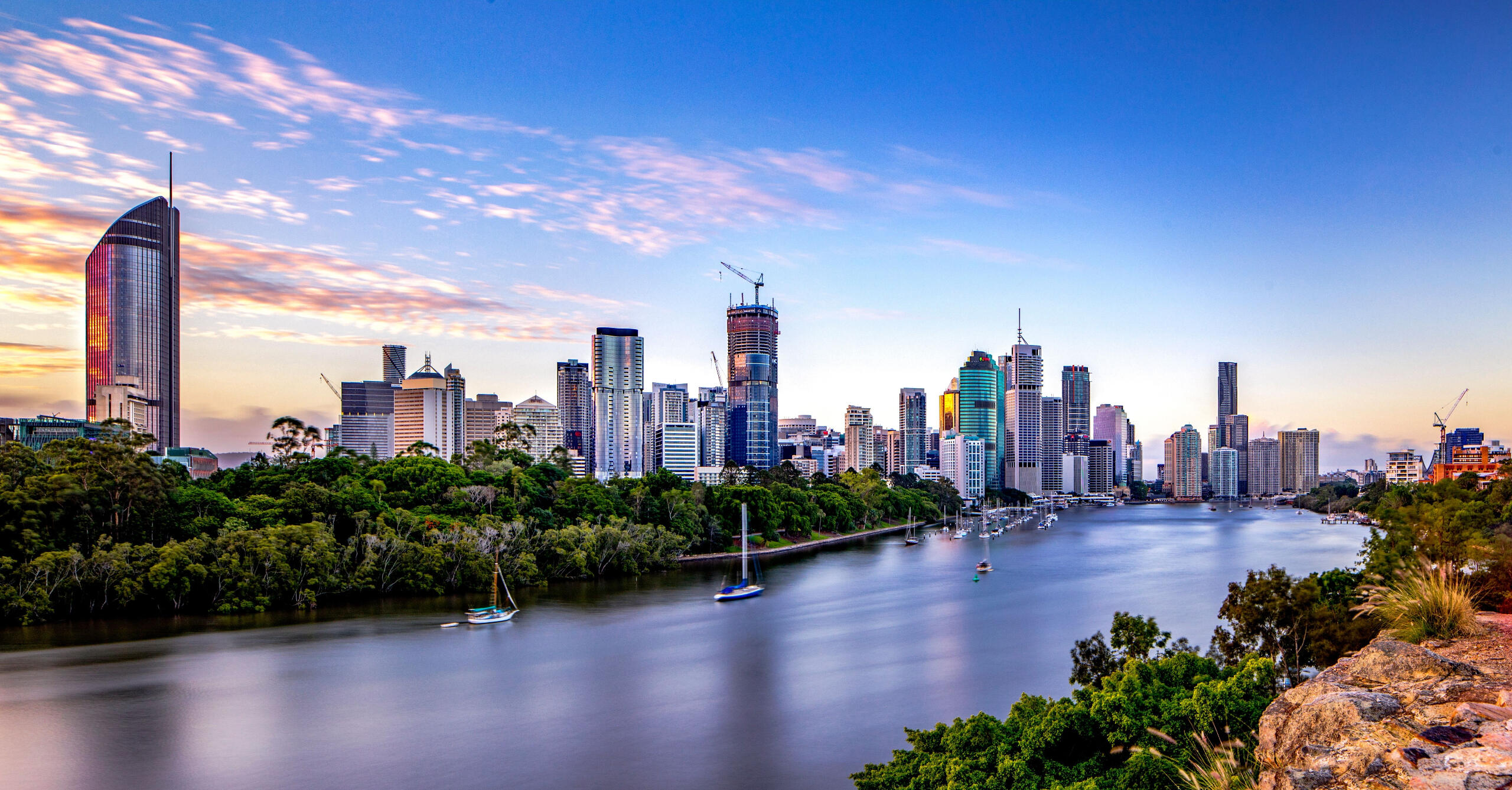 Brisbane River from Kangaroo Point Cliffs